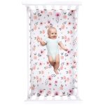 Tyke Bliss Pink Changing Pad Cover for Girls – Stretchy Floral Changing Pad Covers Made with 100% Combed Cotton Jersey Knit, Super Soft, Diaper Changing Pad Cover for Baby Change Table Pads - Image 5